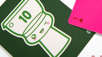 picture of cartoon toilet on playing card